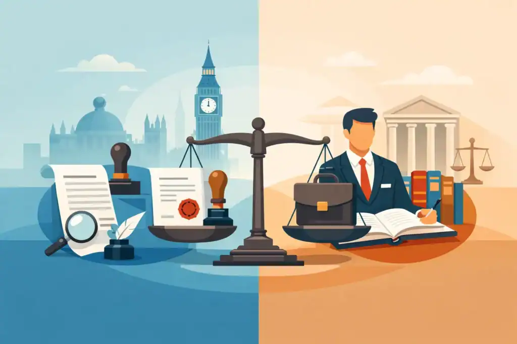 Notary vs Solicitor UK - Which Do You Need?